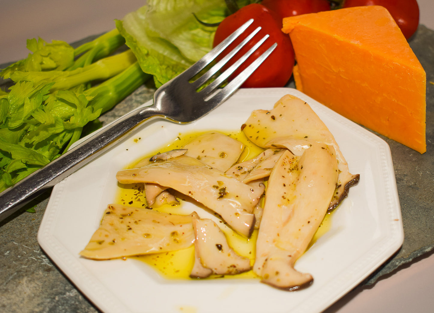 300ml Jar - Marinated King Oyster Mushrooms - Antipasti