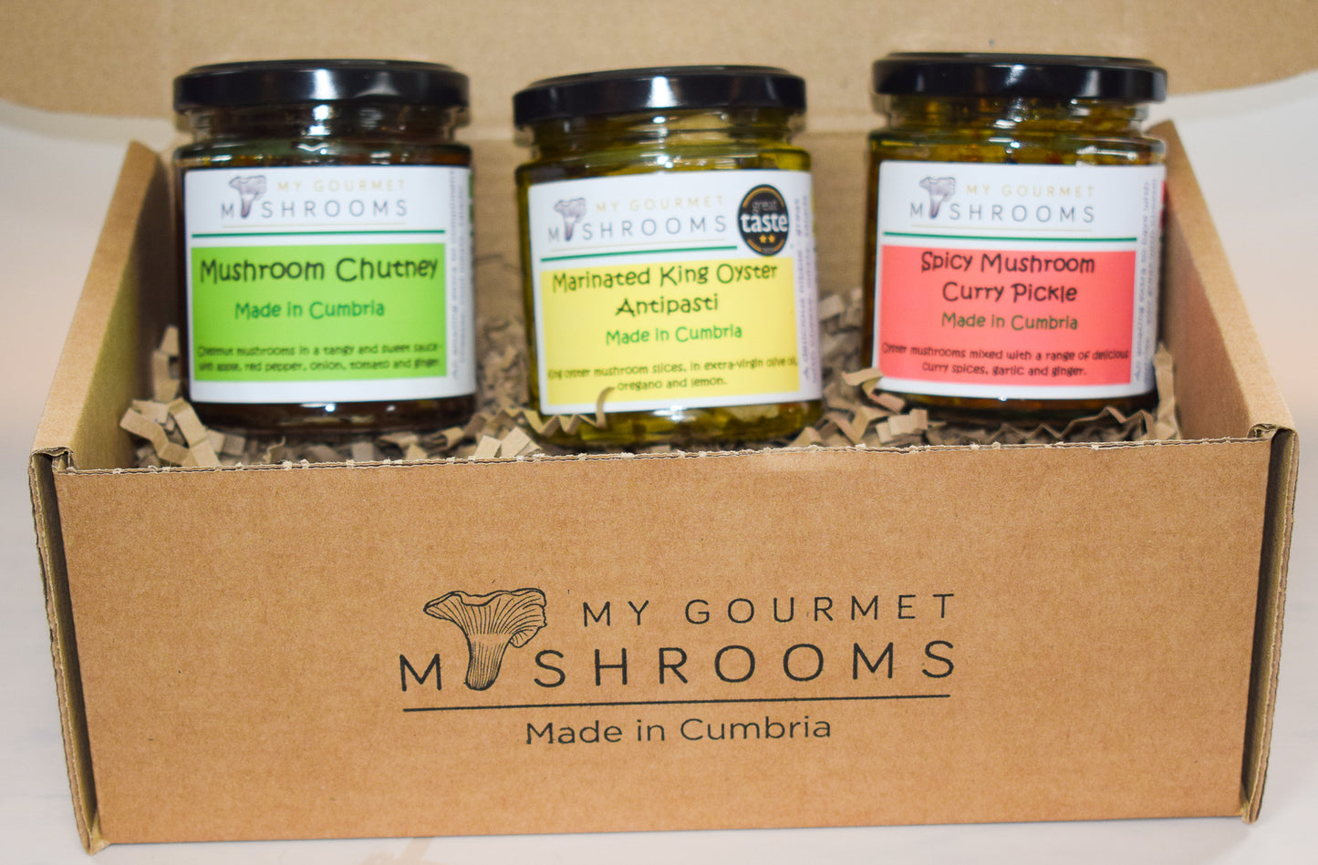 3 X 190ml Jars - Gourmet Mushroom Selection: Three Small Jars
