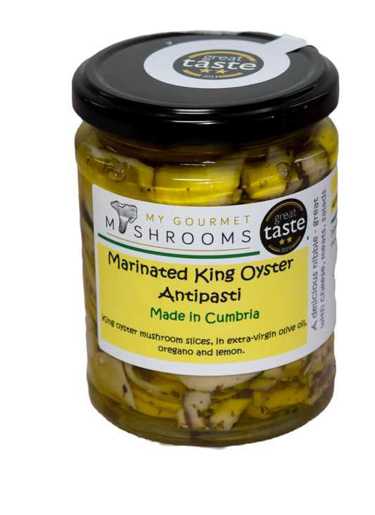 300ml Jar - Marinated King Oyster Mushrooms - Antipasti